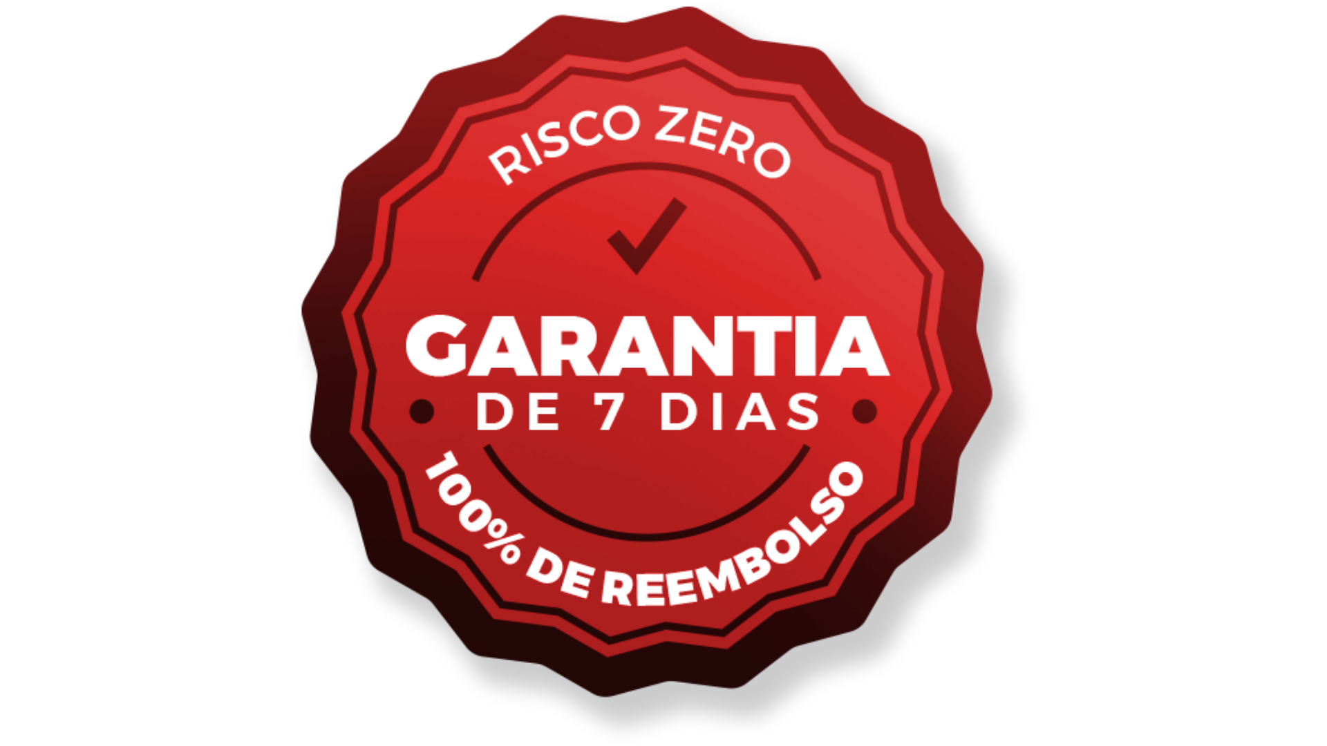 Selo de Garantia de 7 dias com 100% de reembolso